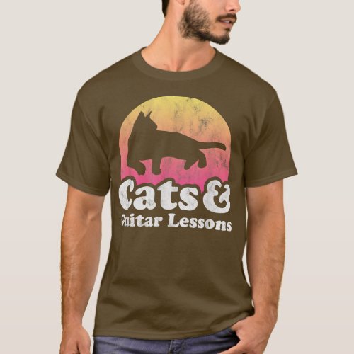 Cats and Guitar Lessons Cat and Guitar Lesson  T_Shirt