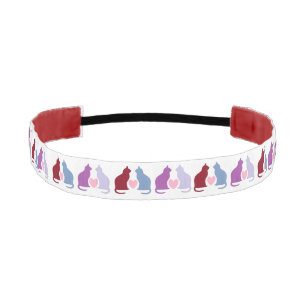 Cats and Heart Athletic Headband