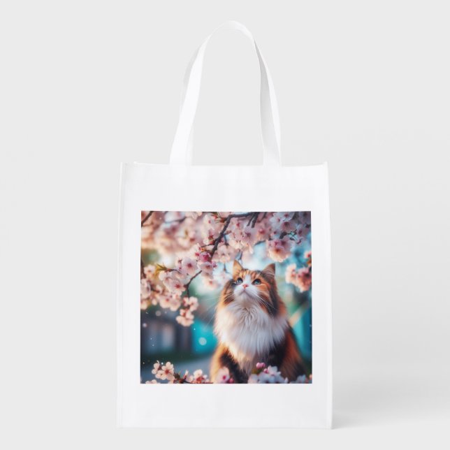 Cats and Japan Grocery Bag (Back)
