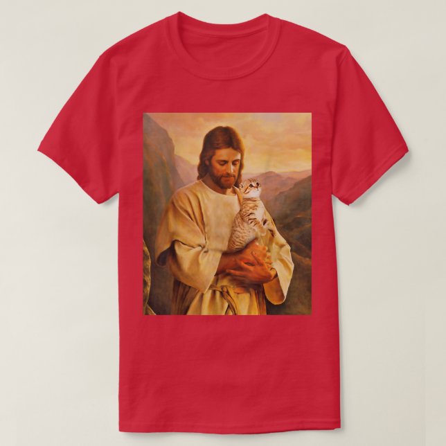 cats and jesus lover T-Shirt (Design Front)