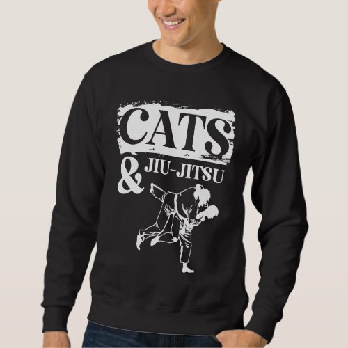 Cats And Jiu jitsu Retro Vintage BJJ 2 Sweatshirt