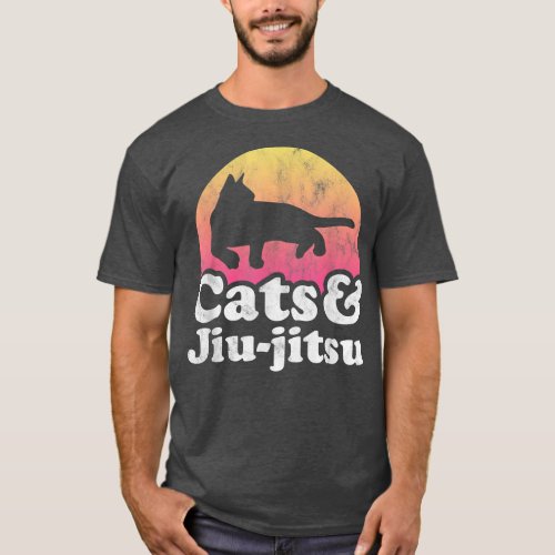 Cats and Jiujitsu Mens or Womens Cat  T_Shirt