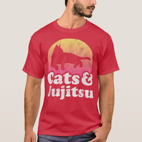 Cats and Jujitsu Mens or Womens Cat  T_Shirt