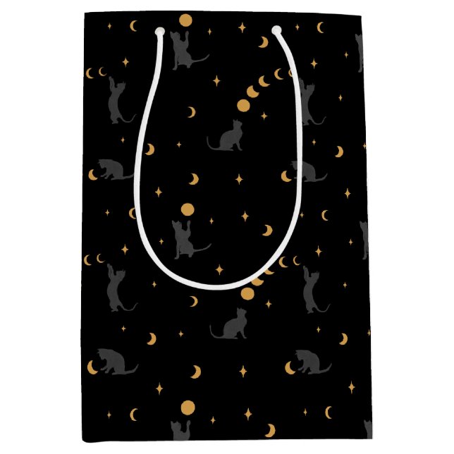 Cats and Moon Phases Gift Bag (Front)