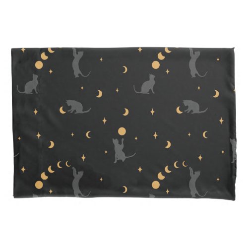 Cats and Moon Phases Pillowcase