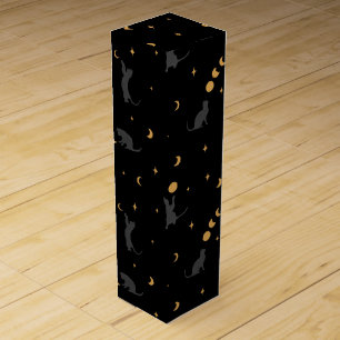 Cats and Moon Phases Wine Gift Box
