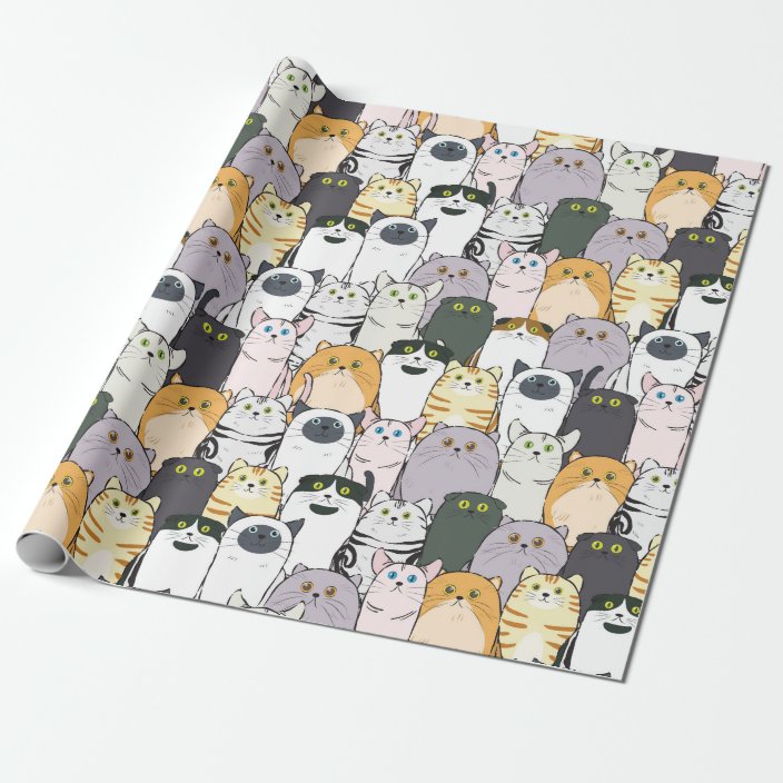 Cats and More Cats Wrapping Paper