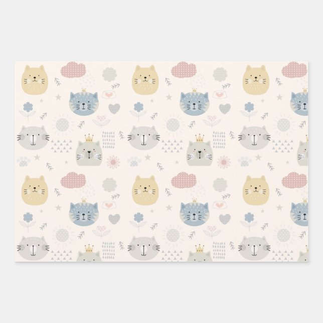 Cats and More Cats Wrapping Paper (Front)