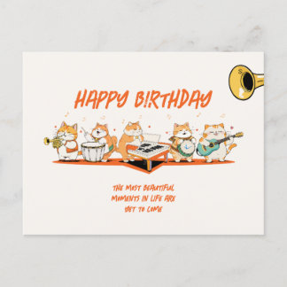 Cats and Music Postcard