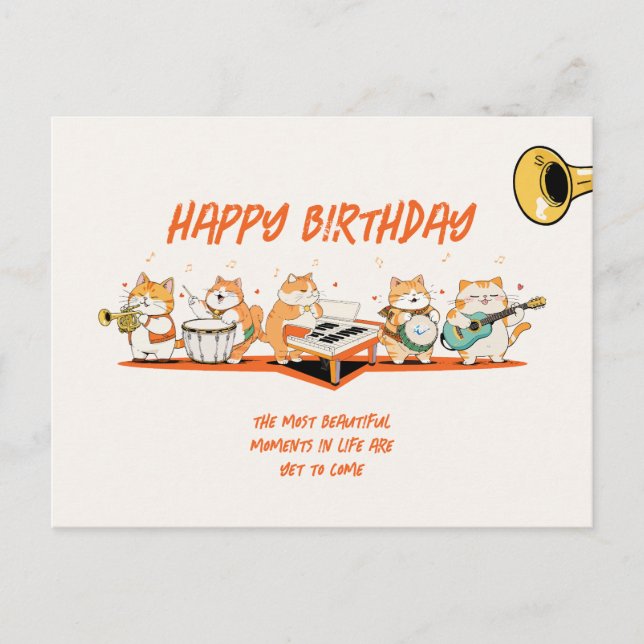 Cats and Music Postcard (Front)