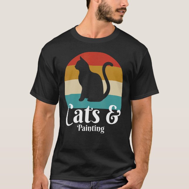 Cats And Painting T-Shirt (Front)