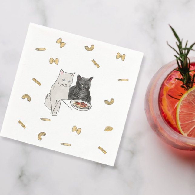 Cats and pasta cute matchbox  napkins (Creator Uploaded)