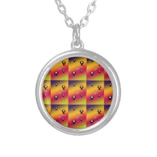 Cats and Paw Print Silver Plated Necklace