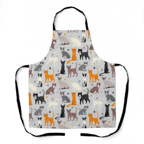 Cats and Paw Prints Apron