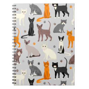 Cats and Paw Prints Notebook