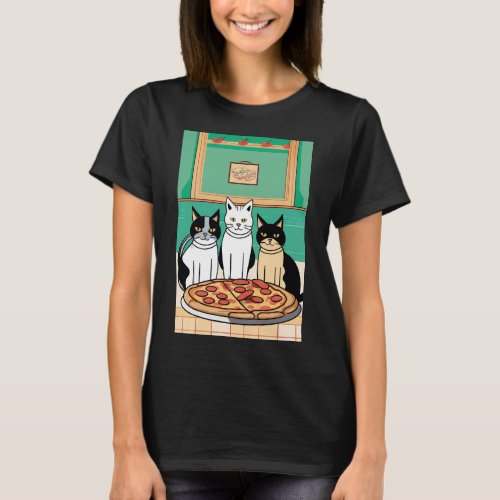 Cats and Pizza T_Shirt