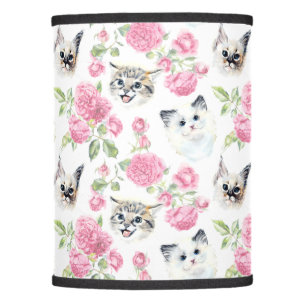 Cats and Roses Cute Lamp Shade