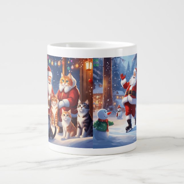 Cats and Santa Clause Template Mug (Front)
