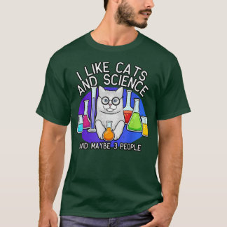 Cats And Science , Cat Lover T, Cat Tee, Cat T-Shirt
