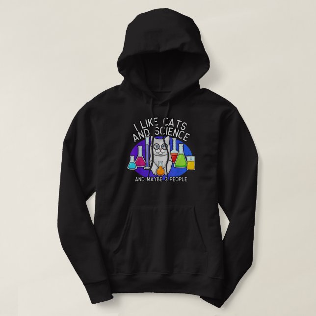 Cats And Science Shirt, Cat Lover Tshirt, Cat T-Sh Hoodie (Design Front)