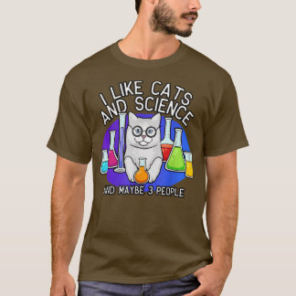 Cats And Science Shirt, Cat Lover Tshirt, Cat Tee, T-Shirt