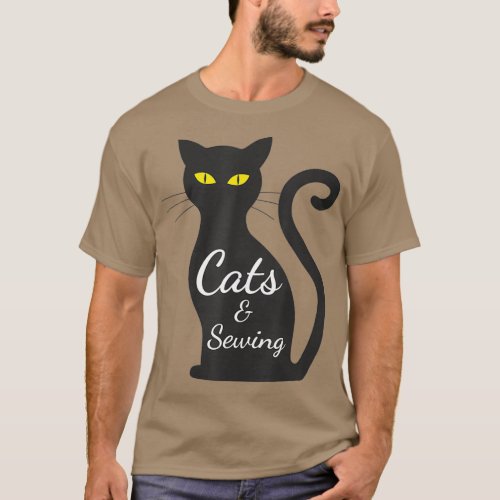 Cats and Sewing  for women T_Shirt