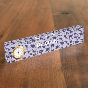 Cats and Stars Desk Name Plate