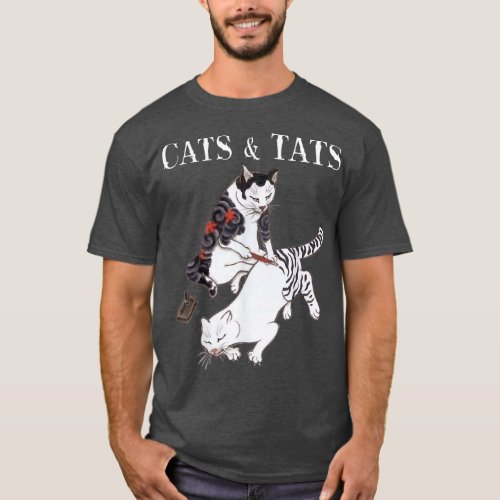 Cats and Tats t_shirt cat tattoo lover tee shirt C