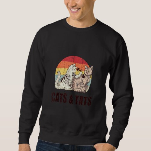 Cats And Tats  Tattoo Cute Sweatshirt