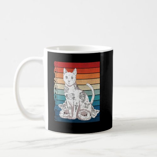 Cats And Tats Vintage Tattoo Artist Inked Cat Kitt Coffee Mug