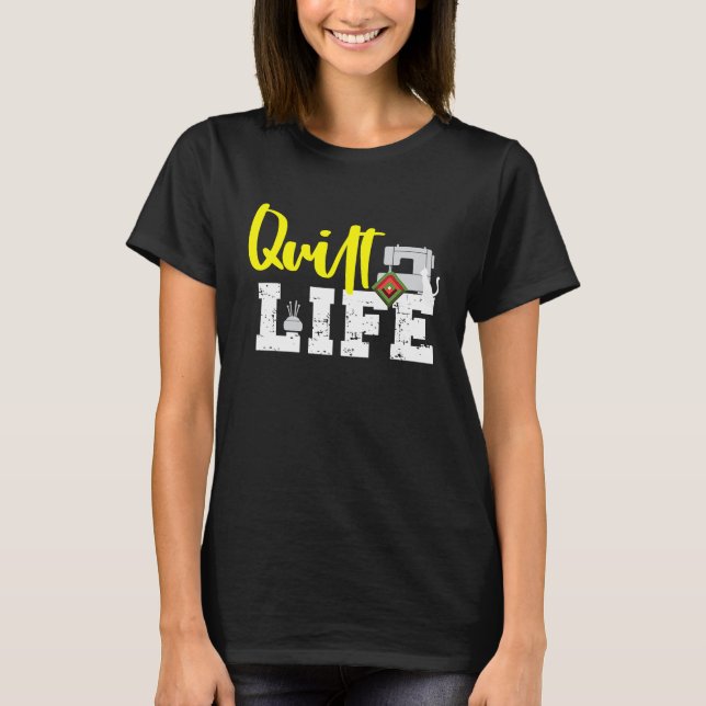 Cats and the Quilt Life to Celebrate Quilting Bloc T-Shirt (Front)