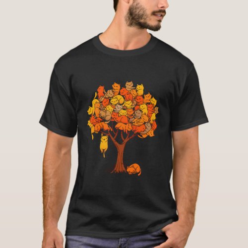 Cats And Tree T_Shirt