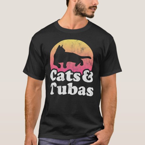 Cats and Tubas Men_s or Women_s Cat and Tuba  T_Sh T_Shirt