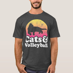Cats and Volleyball Mens or Womens Cat  T-Shirt