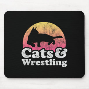 Cats And Wrestling Mens Or Womens Cat And Wrestler Mouse Pad