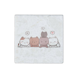 Cats, Animals, Fun Stone Magnet