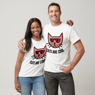 CATS ARE COOL, Funny Cat with Sunglasses T-shirts