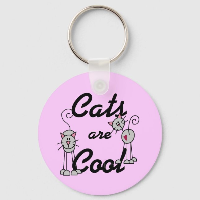 Cats Are Cool Tshirts and Gifts Keychain (Front)