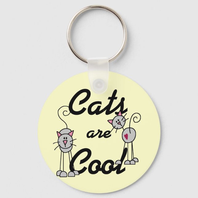 Cats Are Cool Tshirts and Gifts Keychain (Front)
