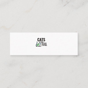 CATS ARE INEVITALE EDUCATION IS OPTIONAL MINI BUSINESS CARD