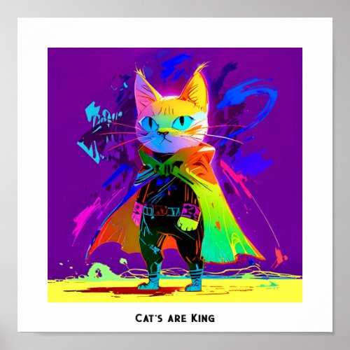 Cats are king poster