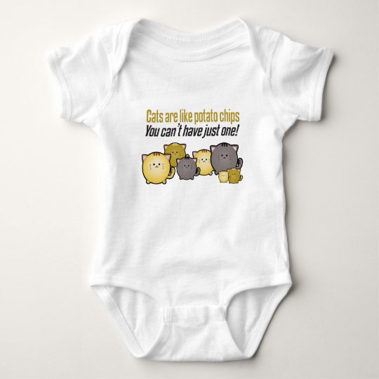 Cats are like Potato Chips... Baby Bodysuit