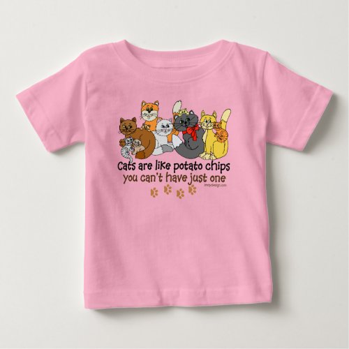 Cats are like potato chips baby T_Shirt