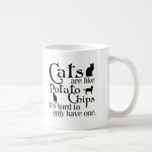Cats are like potato chips... coffee mug