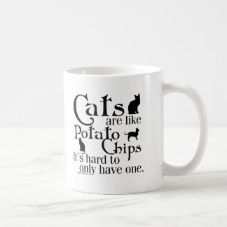 Cats are like potato chips... coffee mug