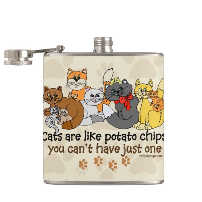 Cats are like potato chips flask (Opened)