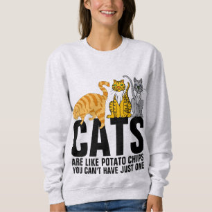 CATS ARE LIKE POTATO CHIPS FUNNY cat T-SHIRTS