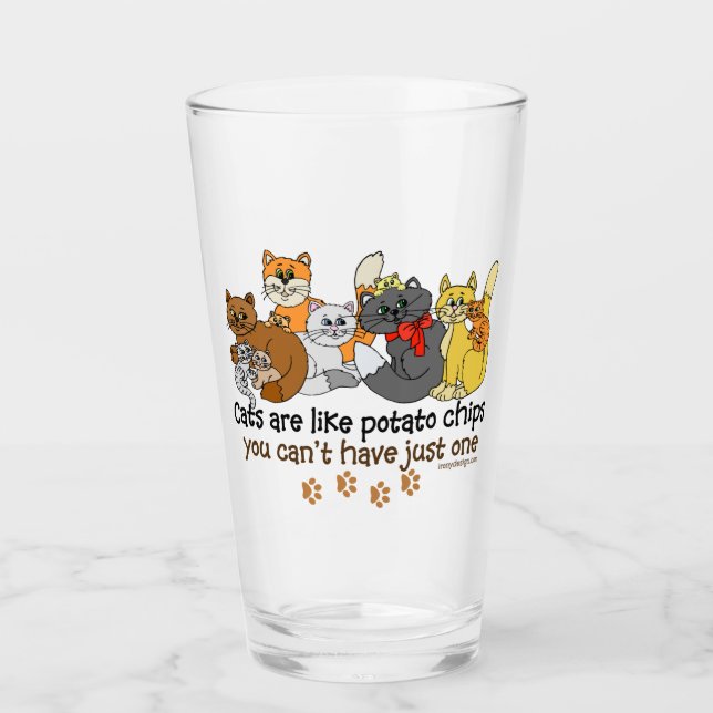 Cats are like potato chips glass (Front)