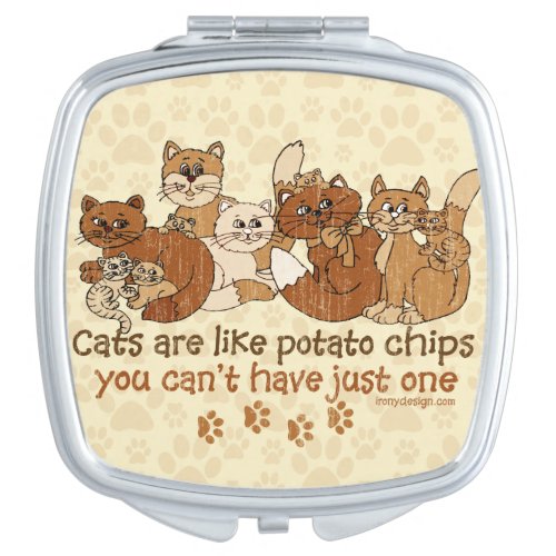 Cats are like potato chips Grunge Version Makeup Mirror