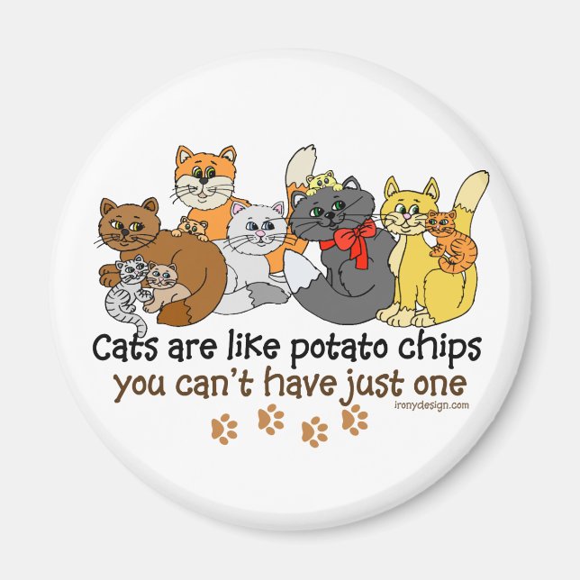 Cats are like potato chips magnet (Front)